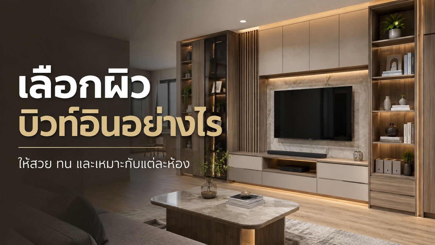 เลือกผิวบิวท์อินอย่างไร ให้สวย ทน และเหมาะกับแต่ละห้อง