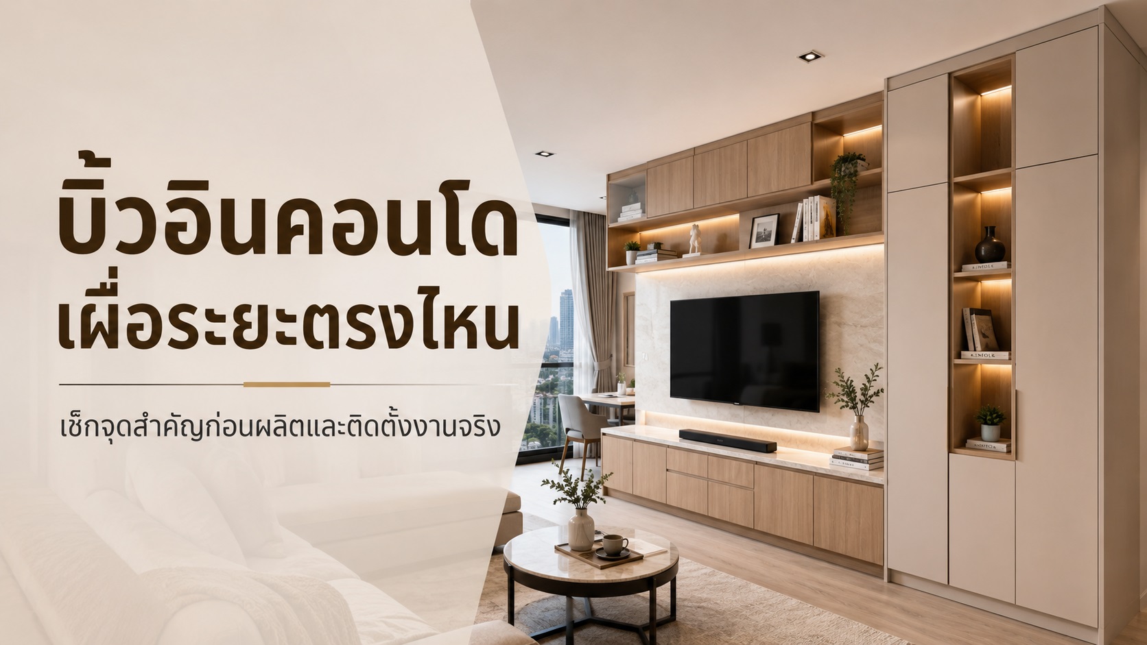 รับออกแบบบิ้วอินคอนโด ต้องเผื่อระยะติดตั้งตรงไหนบ้าง