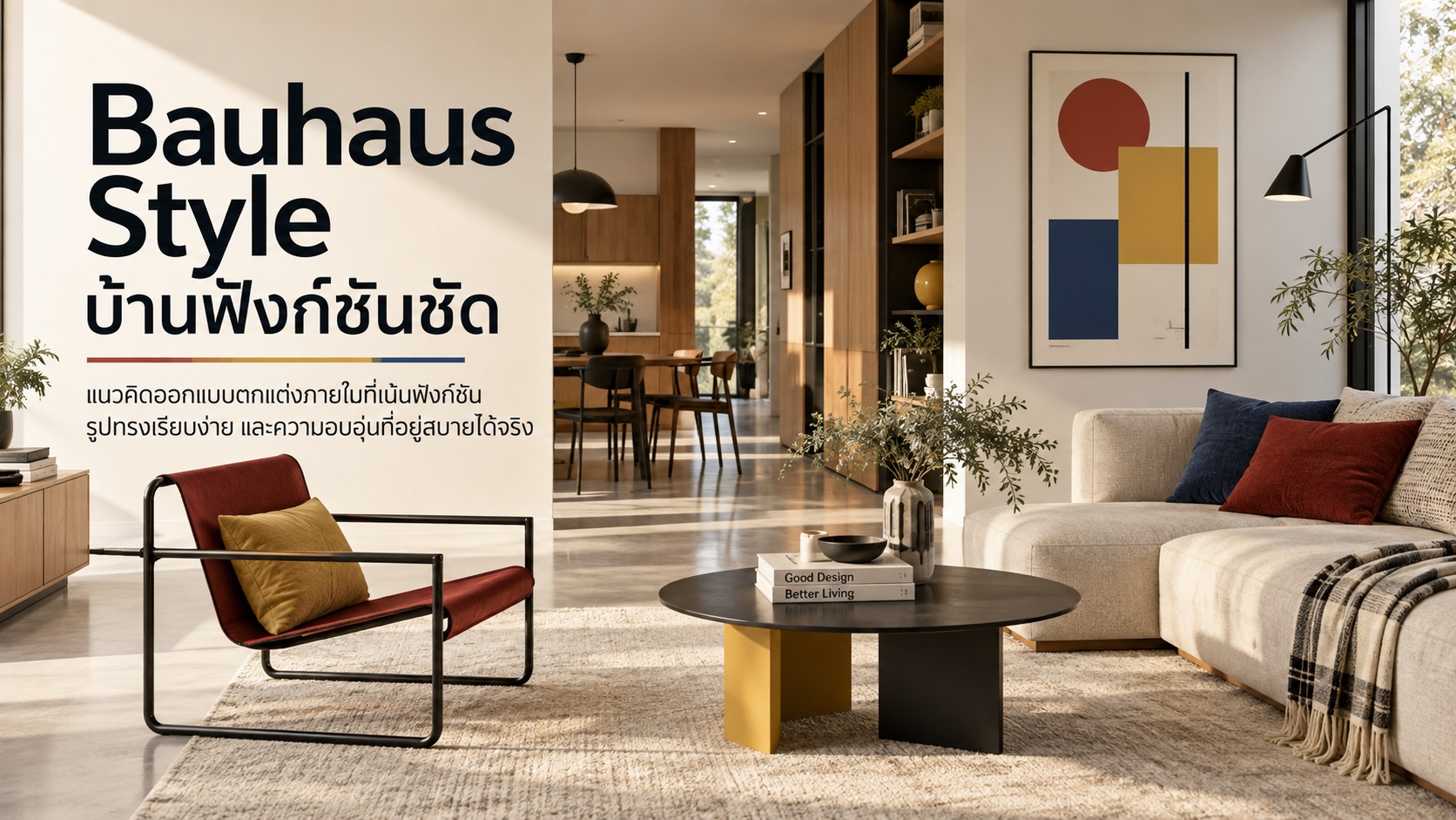 Bauhaus Style บ้านฟังก์ชันชัด กับแนวคิดออกแบบตกแต่งภายในให้ไม่แข็ง