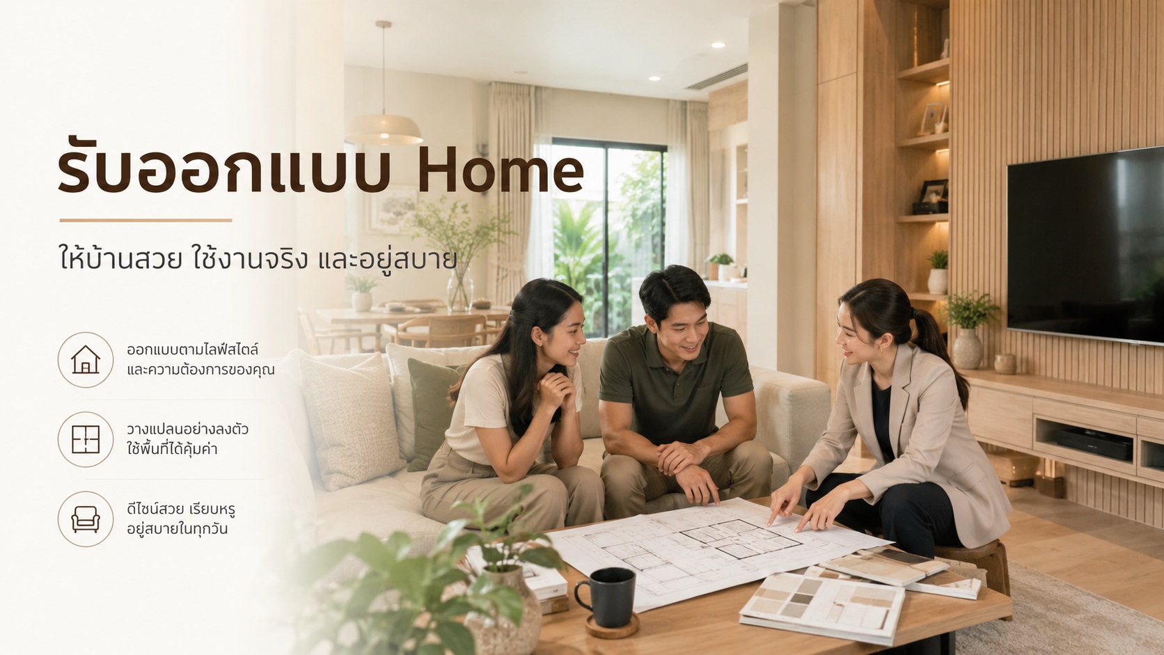 รับออกแบบ Home ให้บ้านสวย ใช้งานจริง และอยู่สบาย