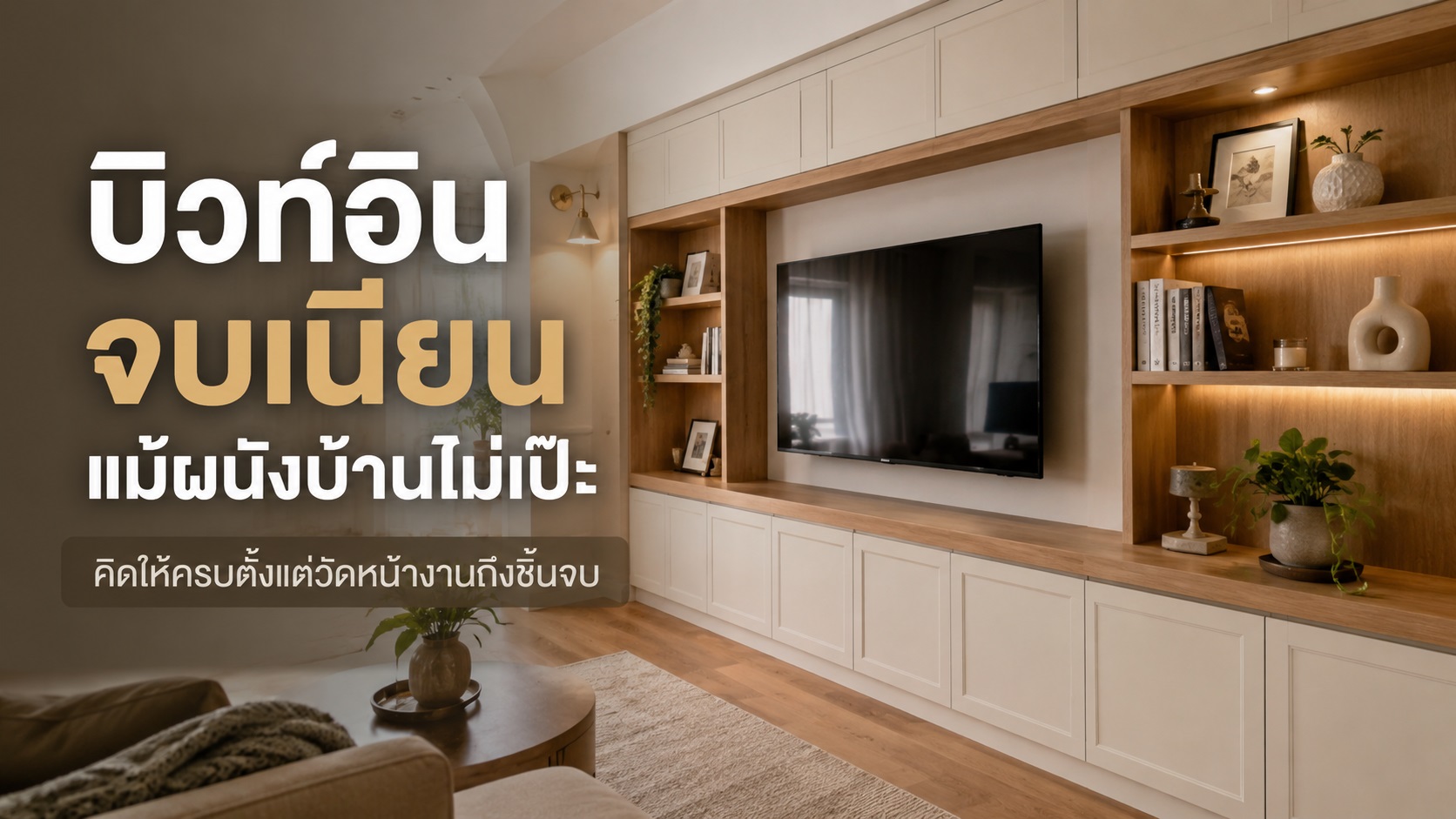 บ้านผนังไม่ตรง บิวท์อินจบเนียนได้อย่างไรโดยไม่ฝืนหน้างาน
