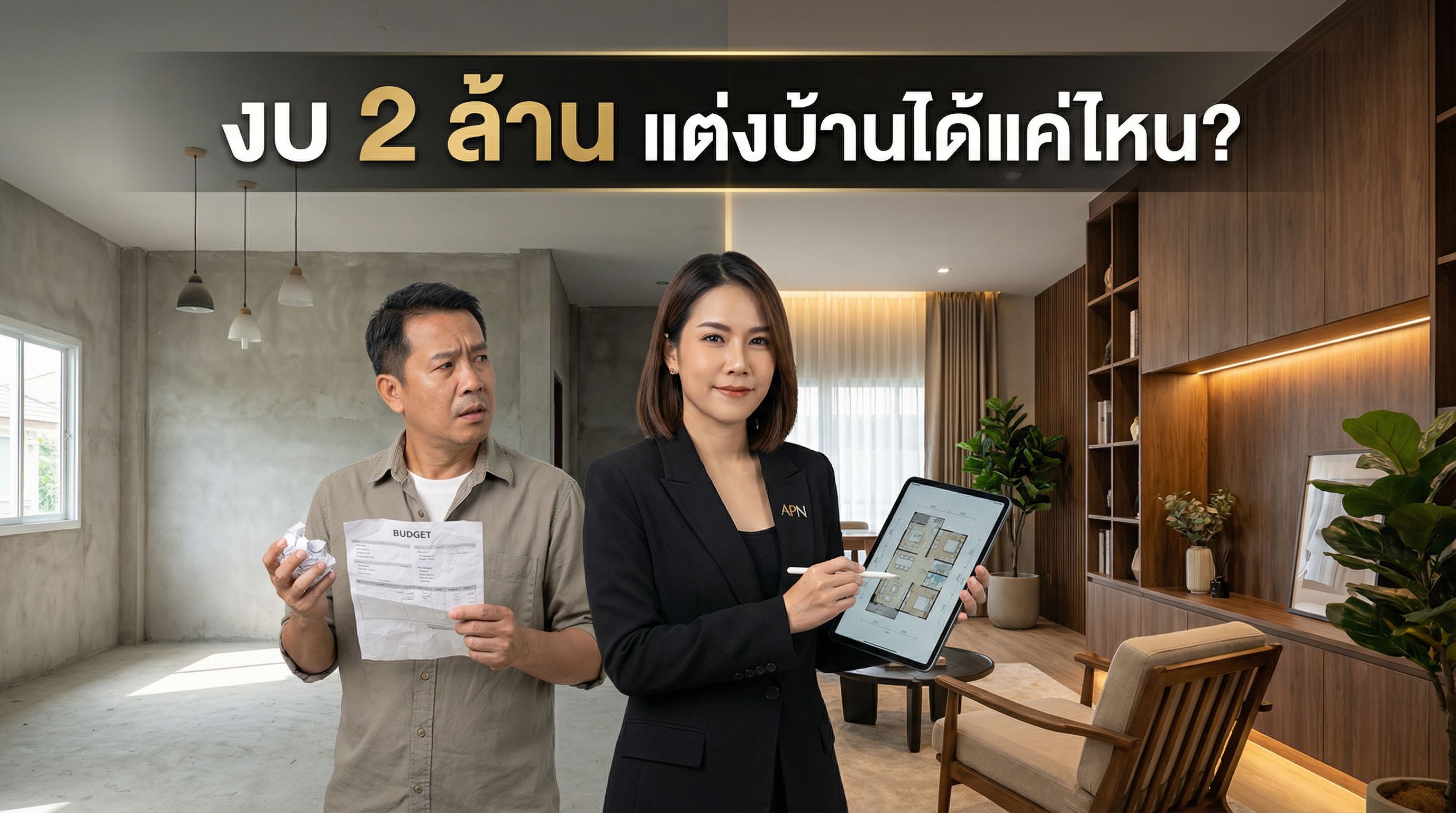 งบตกแต่งบ้าน 2 ล้าน ทำอะไรได้บ้าง? วางแผนยังไงให้คุ้ม (ไม่พลาด ไม่บานปลาย)