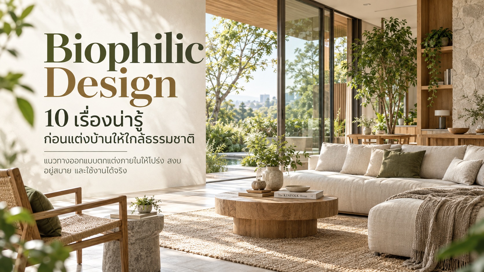 Biophilic Design 10 เรื่องน่ารู้ ก่อนออกแบบตกแต่งภายในให้ใกล้ธรรมชาติ