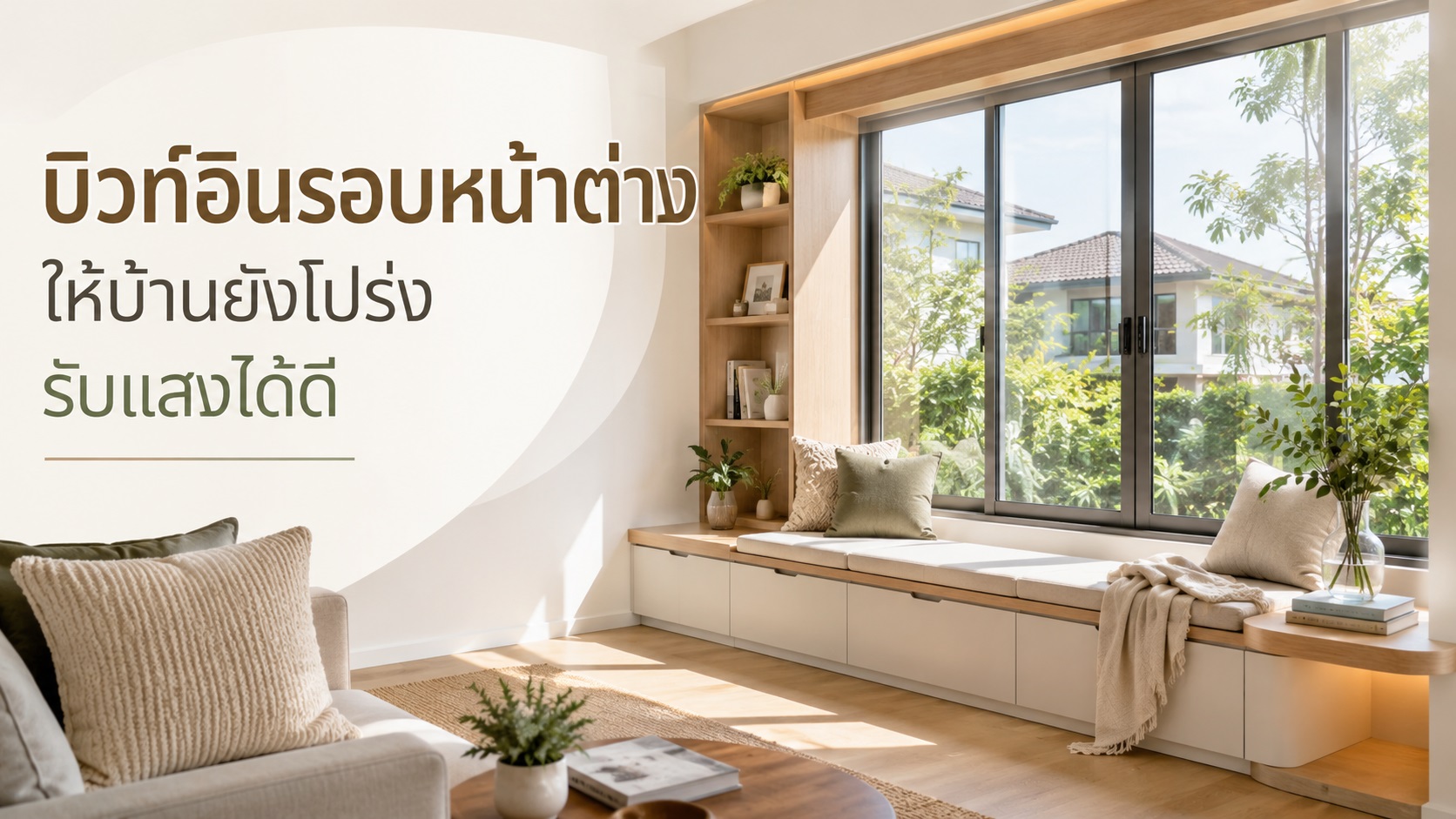 ทำบิวท์อินรอบหน้าต่างอย่างไร ให้บ้านยังโปร่งและรับแสงได้ดี