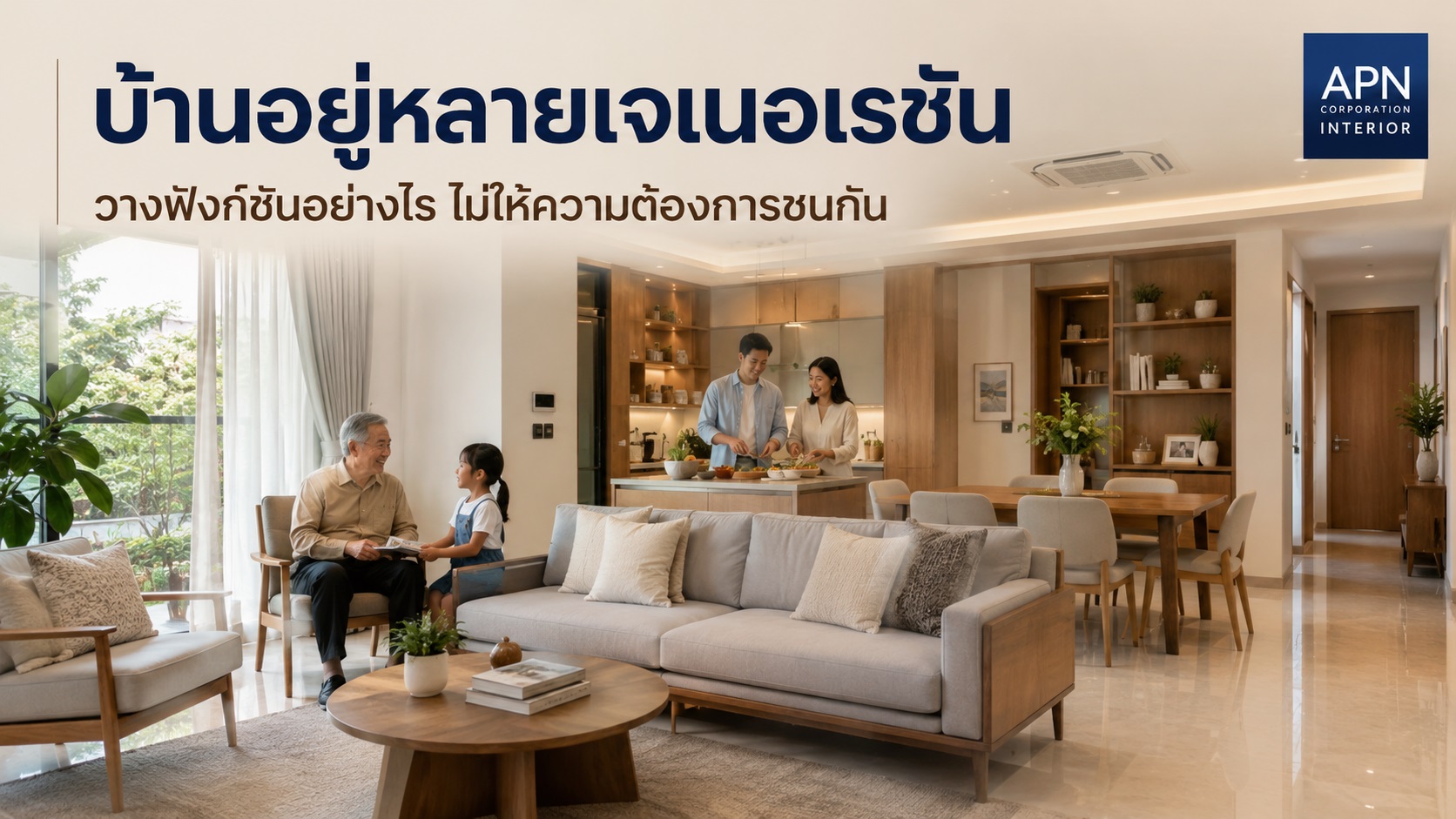 บ้านอยู่หลายเจเนอเรชัน วางฟังก์ชันอย่างไรไม่ให้ความต้องการชนกัน