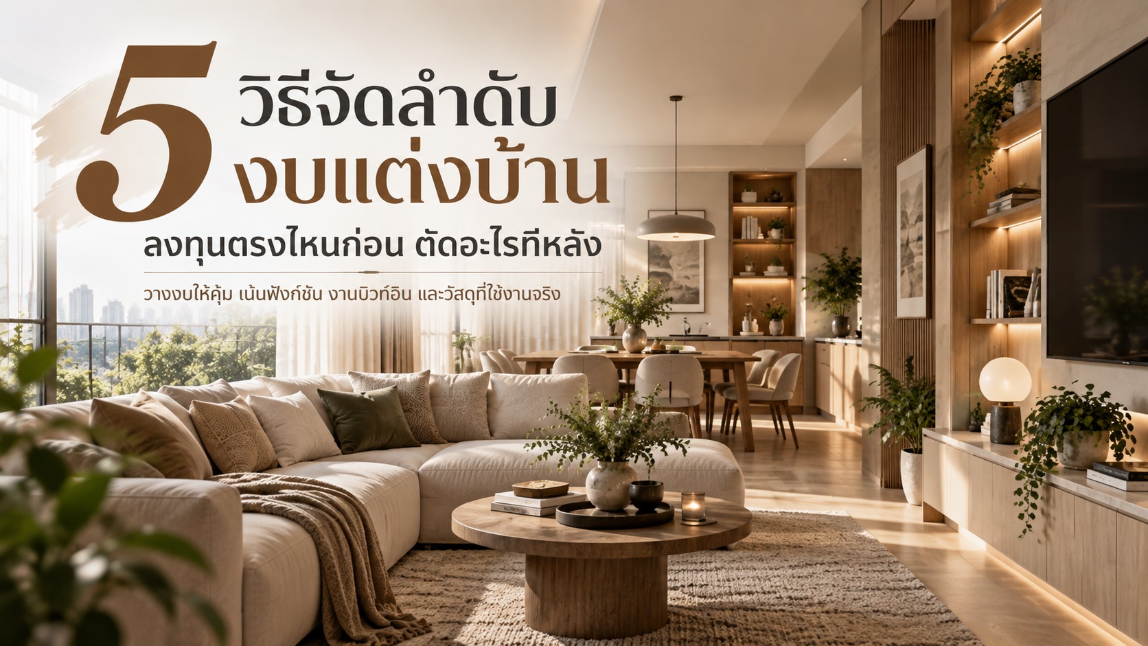 5 วิธีจัดลำดับงบแต่งบ้าน ลงทุนตรงไหนก่อน ตัดอะไรทีหลัง