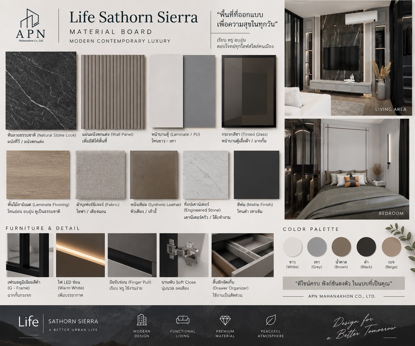 แนวคิดการออกแบบ Life Sathorn Sierra
