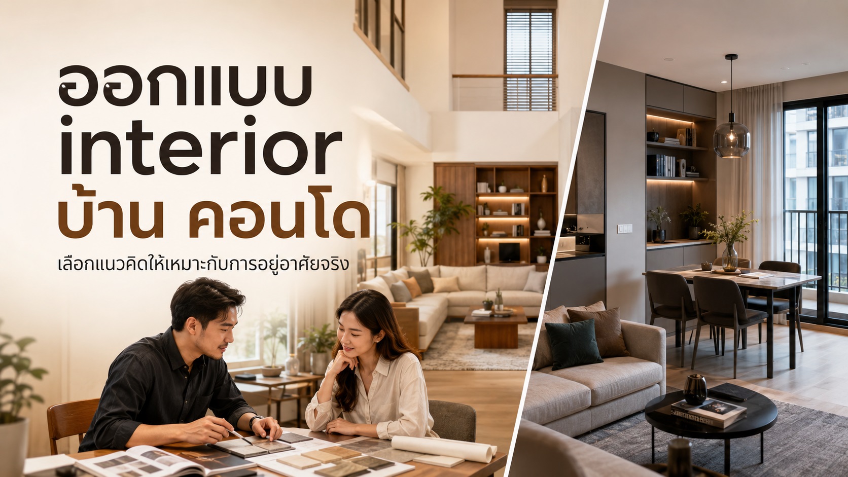 ออกแบบ interior บ้านและคอนโดให้สวย ใช้งานดี