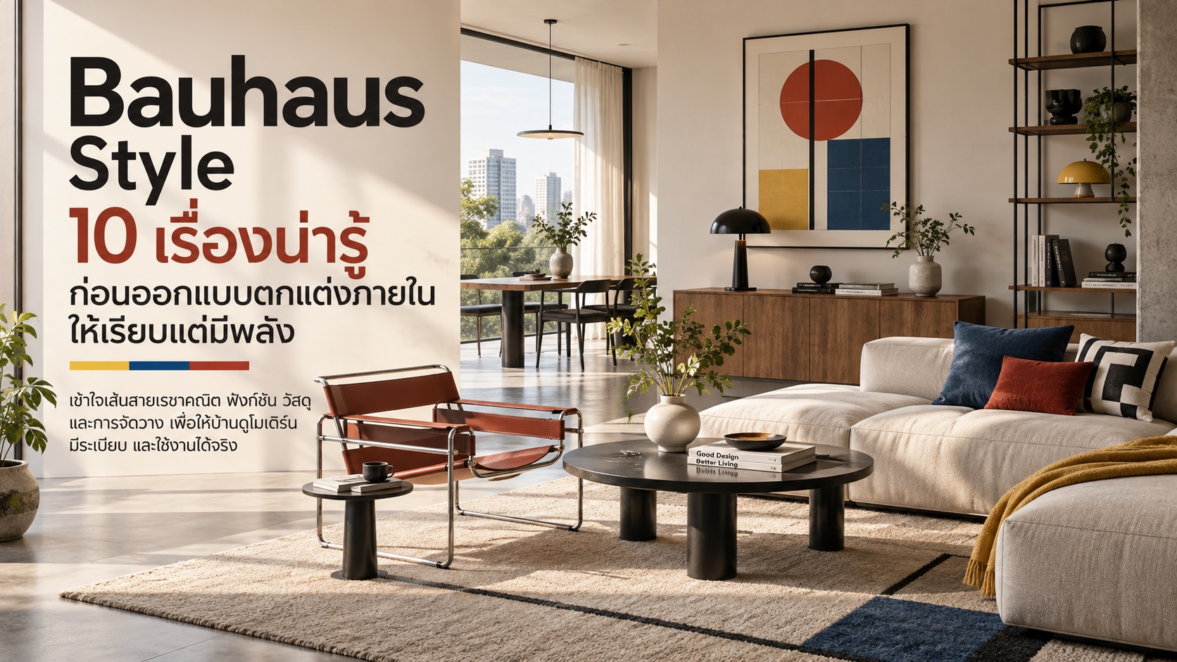 Bauhaus Style 10 เรื่องน่ารู้ ก่อนออกแบบตกแต่งภายในให้เรียบแต่มีพลัง