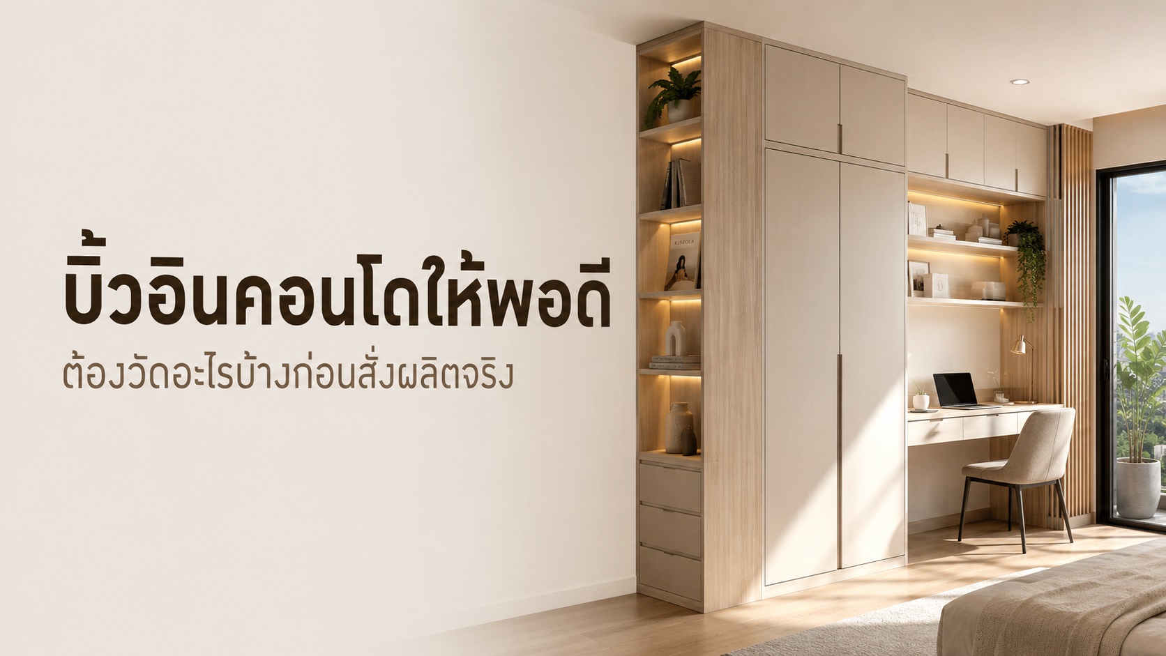 บิ้วอินคอนโดให้พอดี ต้องวัดอะไรบ้างก่อนสั่งผลิตจริง