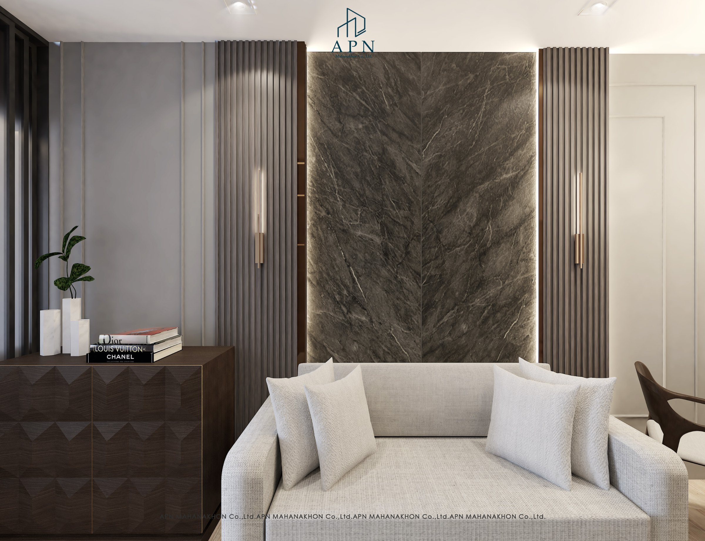 รับออกแบบคอนโด ตกแต่งภายใน Knightsbridge Space Ratchayothin โดย APN