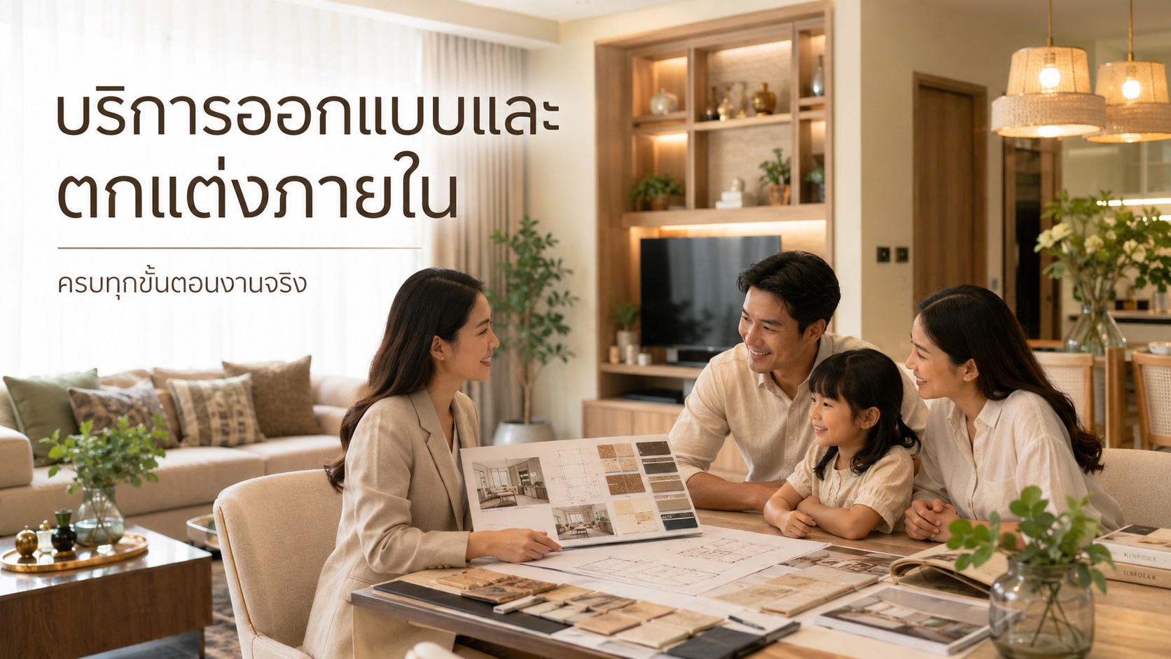 บริการออกแบบและตกแต่งภายใน ครบทุกขั้นตอนงานจริง