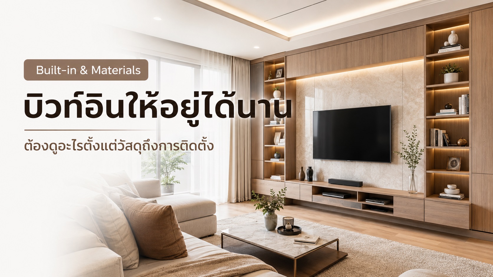 บิวท์อินให้อยู่ได้นาน ต้องดูอะไรตั้งแต่วัสดุถึงการติดตั้ง