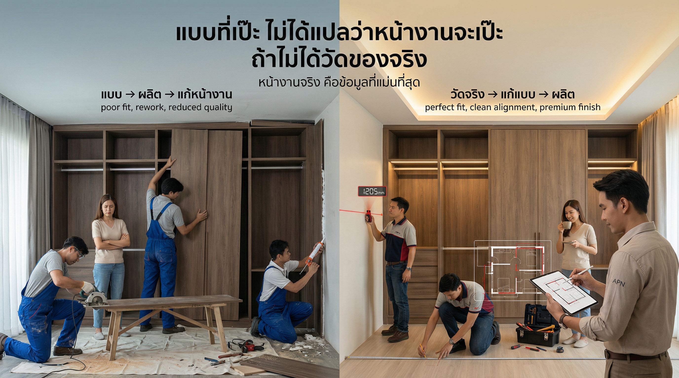 ลำดับขั้นตอนการทำ Built-in ที่ถูกต้อง (ลดปัญหาหน้างาน + คุมงบไม่บาน)