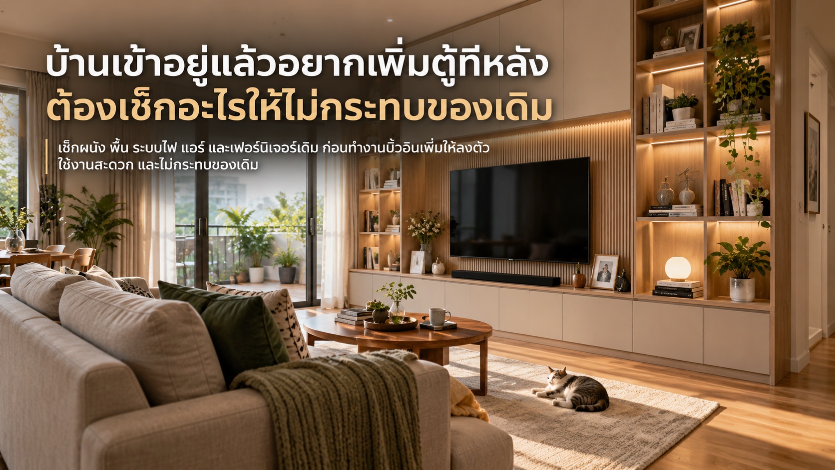 บ้านเข้าอยู่แล้วอยากเพิ่มตู้ทีหลัง ต้องเช็กอะไรให้ไม่กระทบของเดิม
