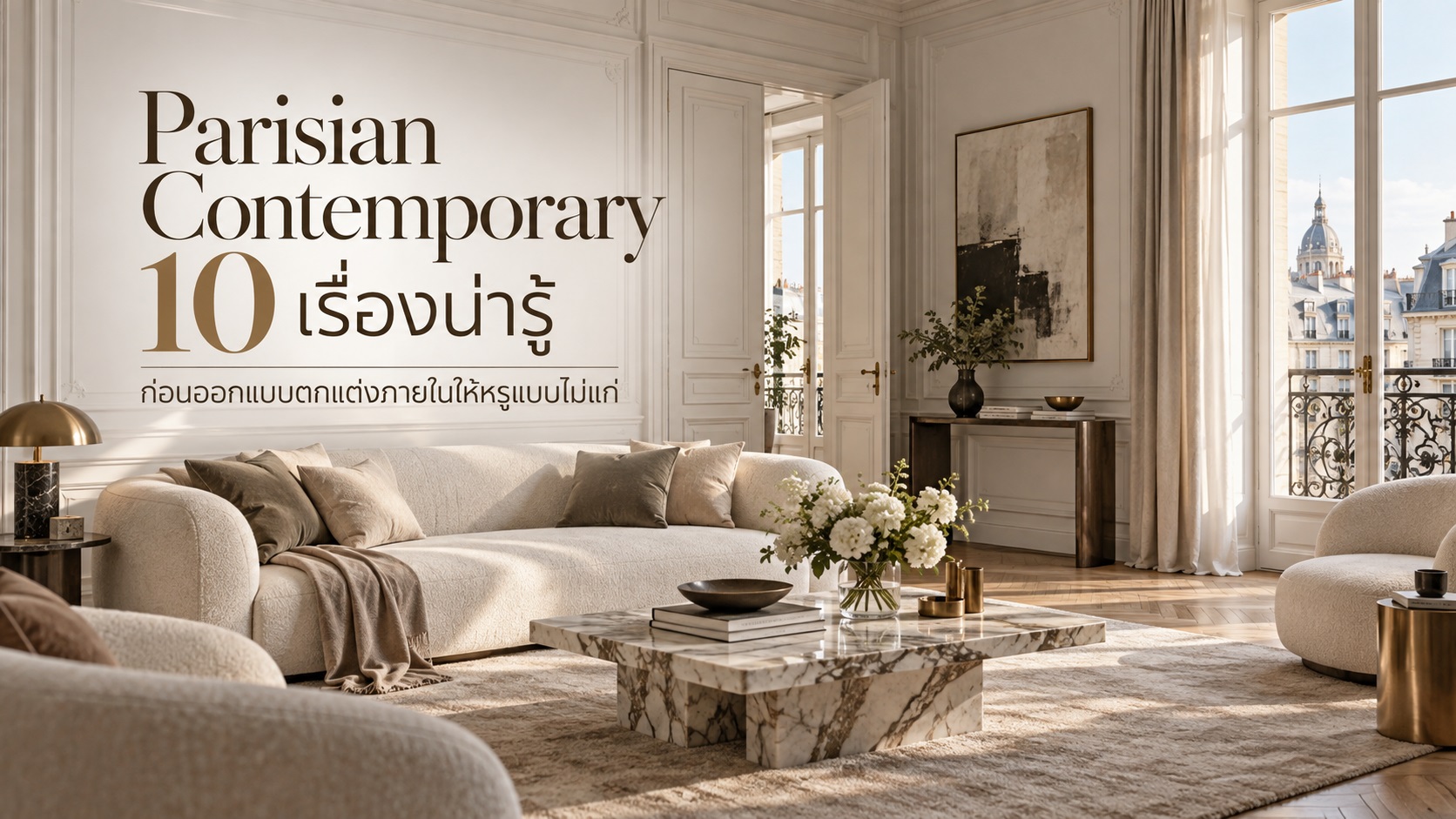 Parisian Contemporary 10 เรื่องน่ารู้ ก่อนออกแบบตกแต่งภายในให้หรูแบบไม่แก่