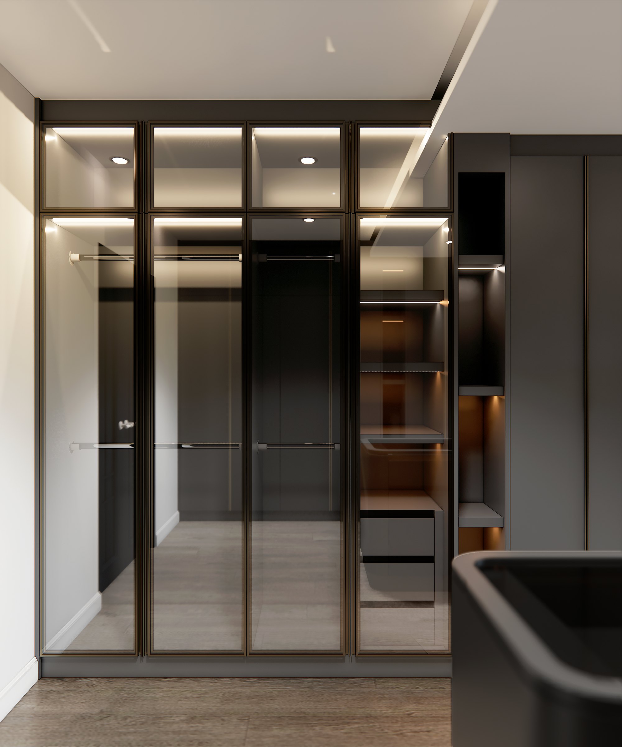 งานก่อสร้างและติดตั้งงานบิวท์อิน Private Residence โดย APN