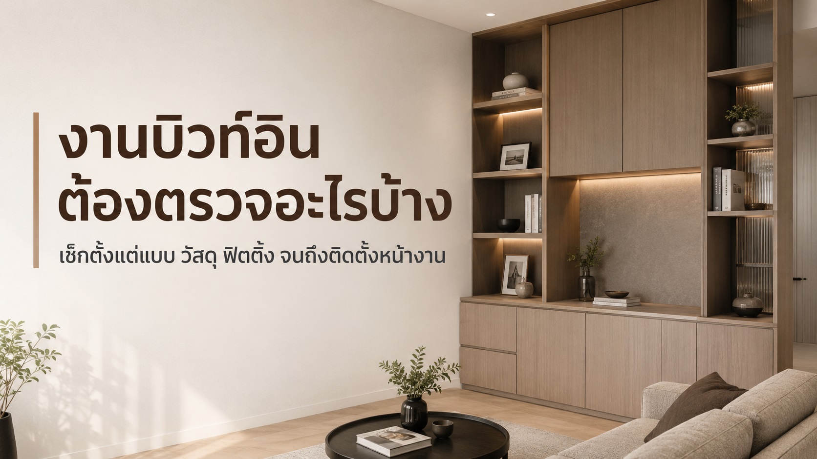 จากแบบสู่หน้างาน บริการงานงานบิวท์อินต้องตรวจอะไรบ้าง