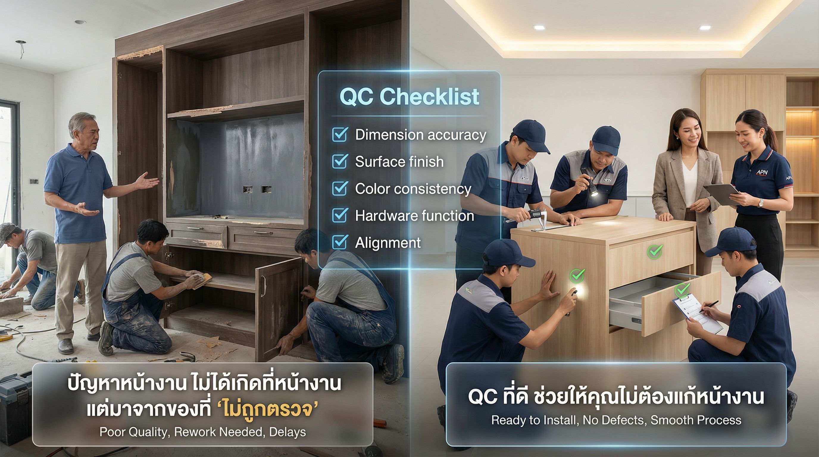 ลำดับขั้นตอนการทำ Built-in ที่ถูกต้อง (ลดปัญหาหน้างาน + คุมงบไม่บาน)