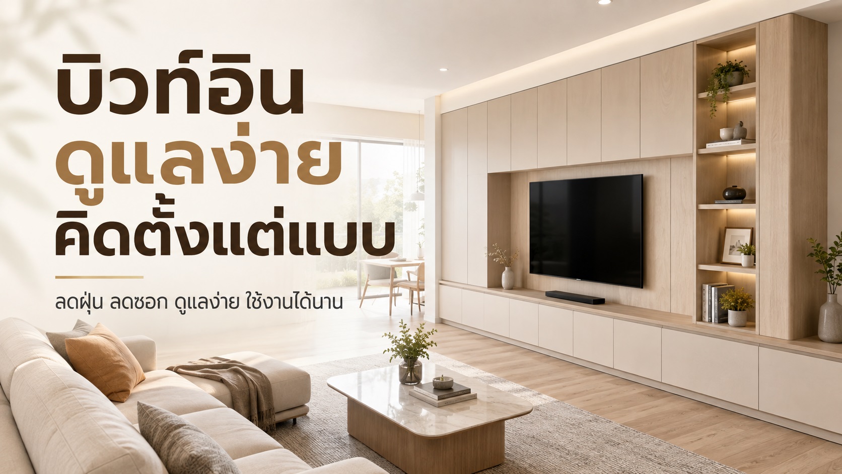 บิวท์อินดูแลง่าย ต้องคิดเรื่องฝุ่นและการทำความสะอาดตั้งแต่แบบ