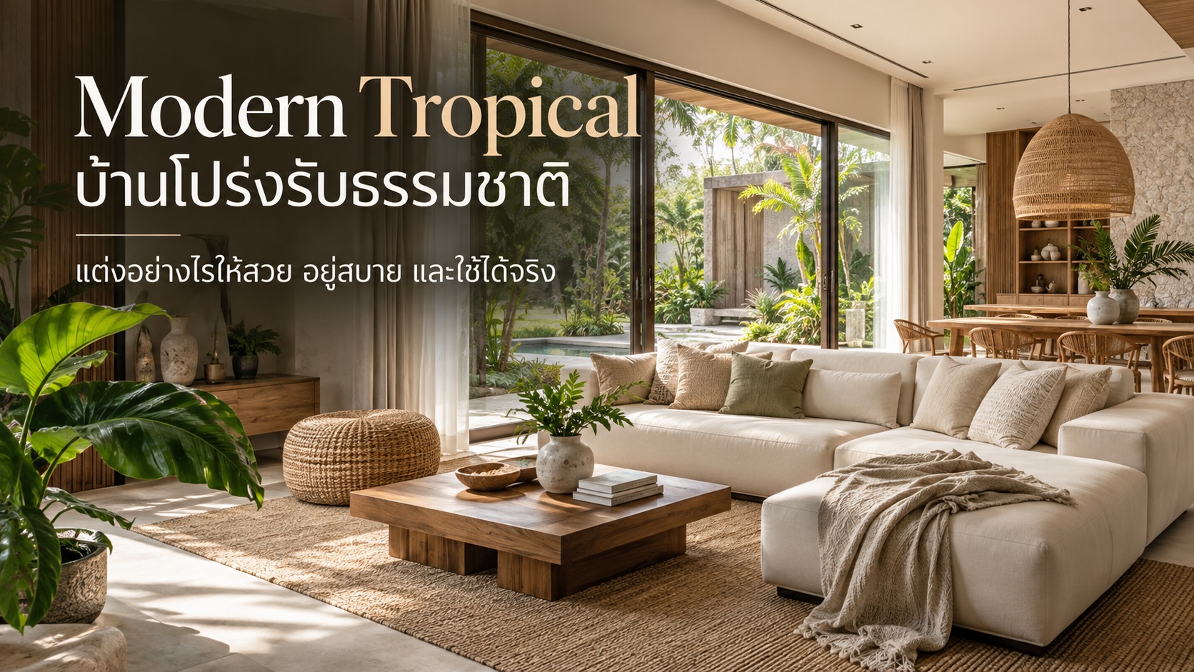 Modern Tropical บ้านโปร่งรับธรรมชาติ แต่งอย่างไรให้สวยและอยู่สบาย
