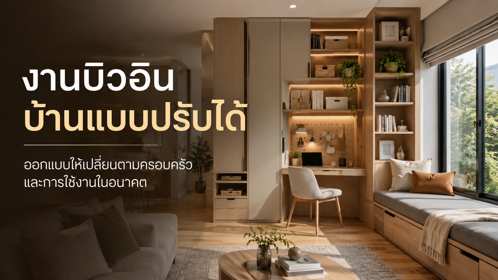 งานบิวอินบ้านแบบปรับได้ เมื่อครอบครัวและการใช้งานเปลี่ยน