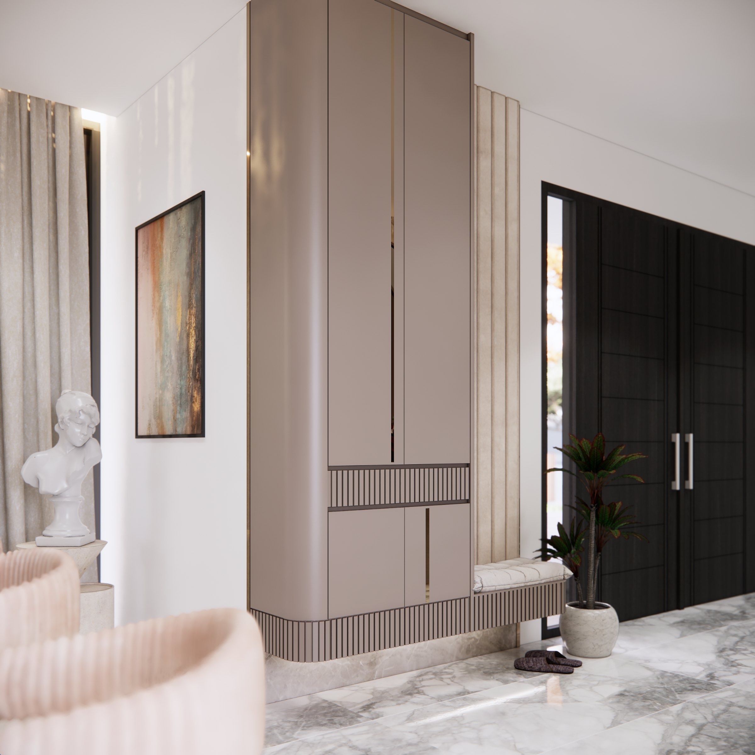 งานก่อสร้างและติดตั้งงานบิวท์อิน Private Residence โดย APN