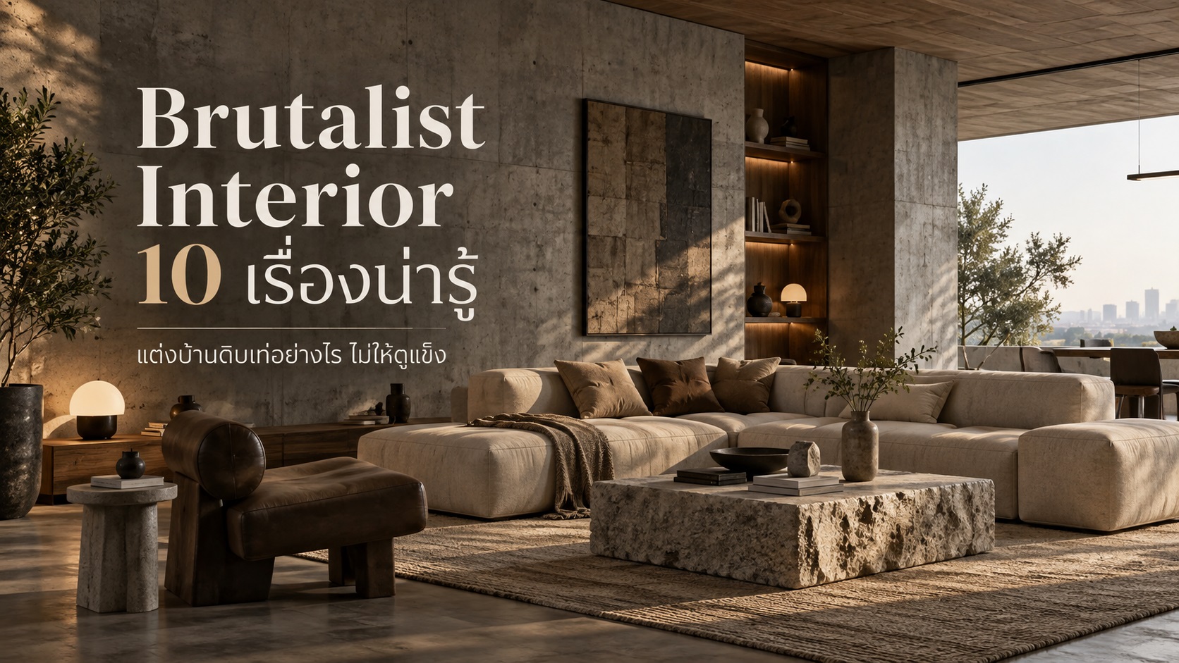 Brutalist Interior 10 เรื่องน่ารู้ แต่งบ้านดิบเท่อย่างไรไม่ให้ดูแข็ง