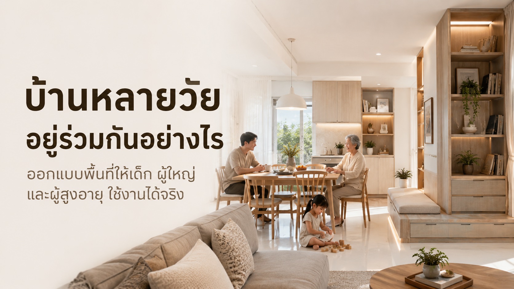 บ้านหลายวัยอยู่ร่วมกันอย่างไร ให้ทุกพื้นที่ใช้งานได้จริง