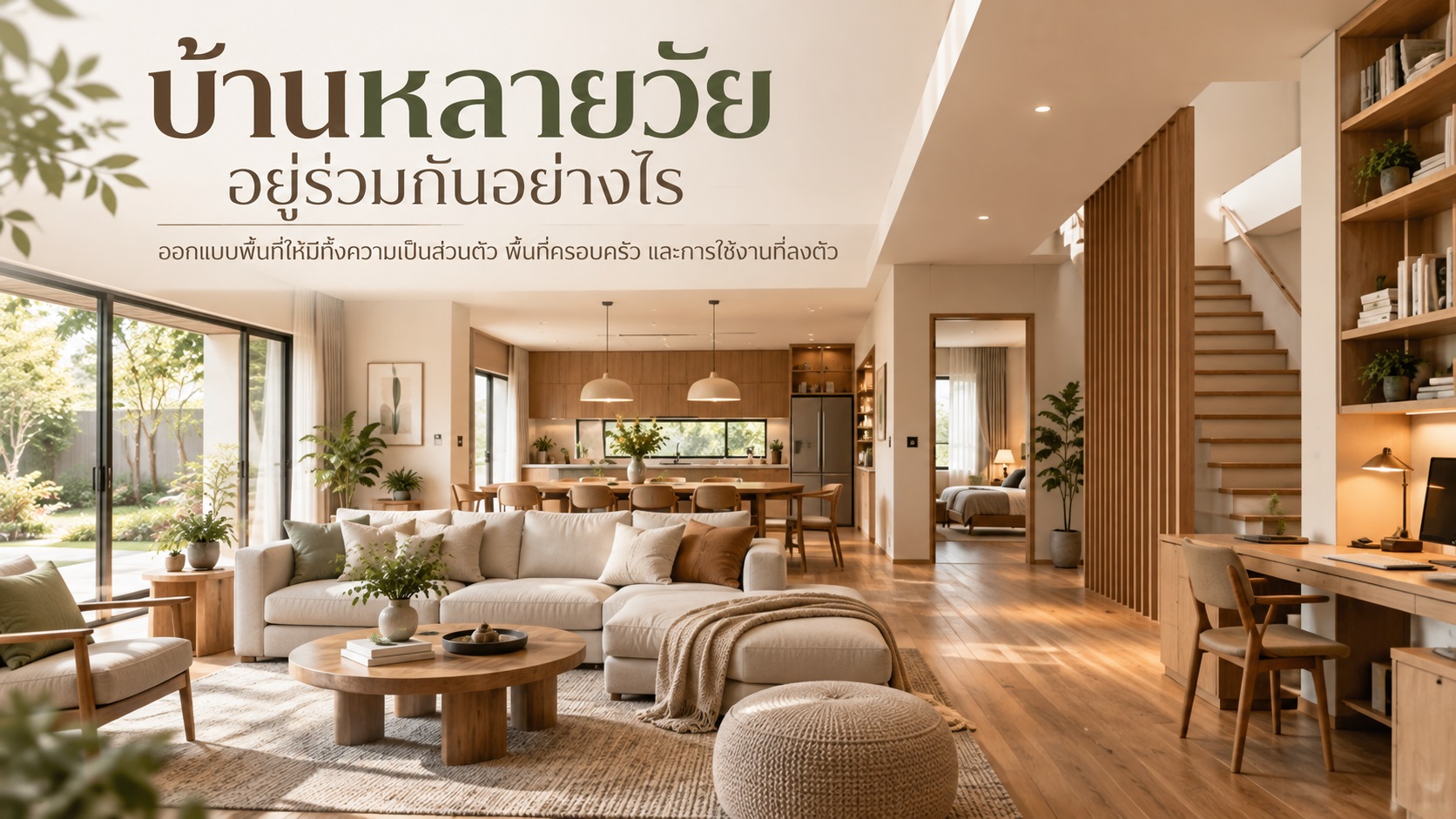 บ้านหลายวัยอยู่ร่วมกันอย่างไร ให้มีทั้งพื้นที่ส่วนตัวและพื้นที่ครอบครัว