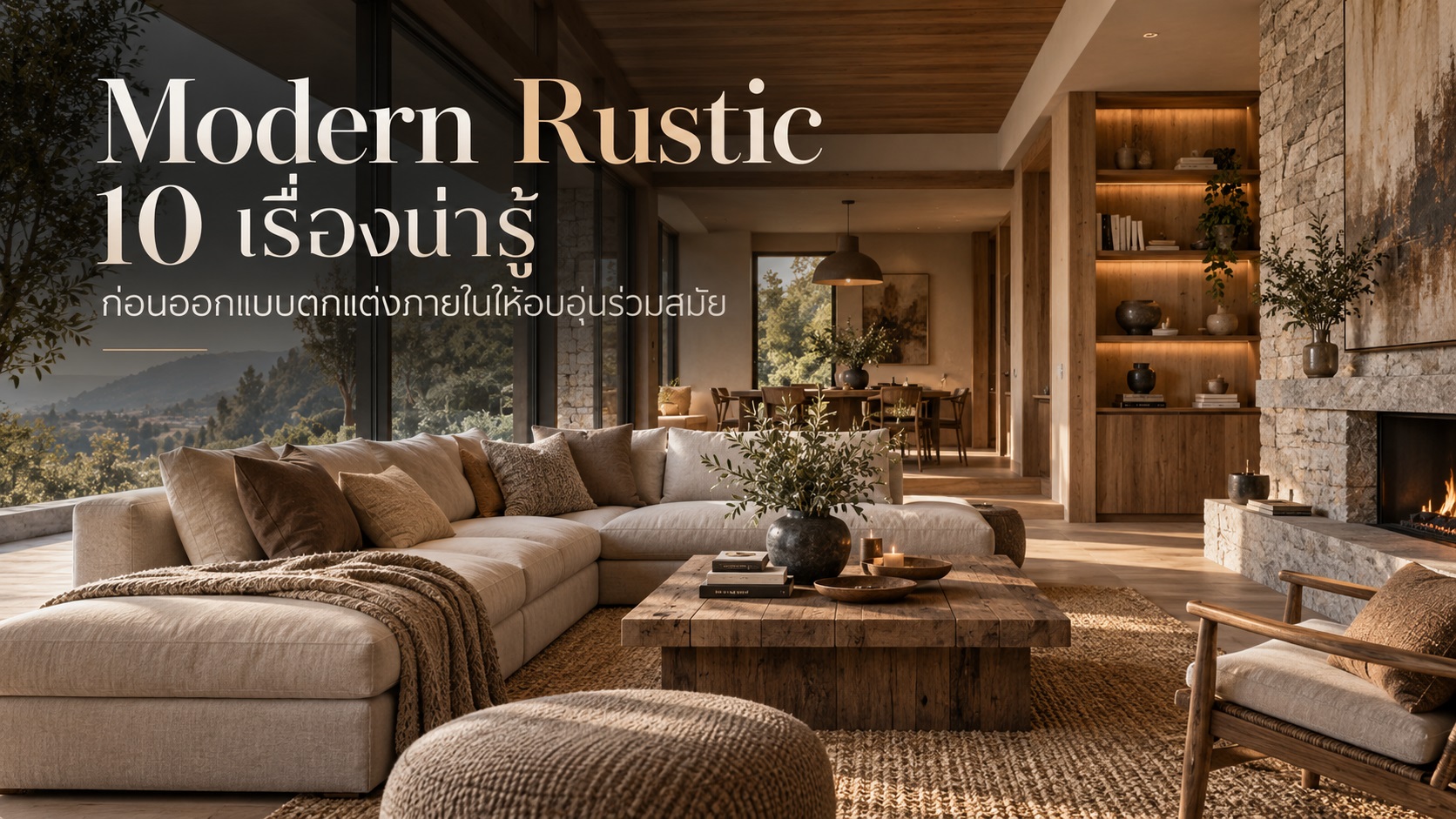 Modern Rustic 10 เรื่องน่ารู้ ก่อนออกแบบตกแต่งภายในให้อบอุ่นร่วมสมัย