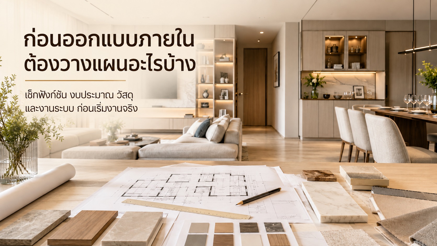 ออกแบบ interior ให้ใช้งานดี ต้องวางแผนอะไรบ้างก่อนเริ่มงาน