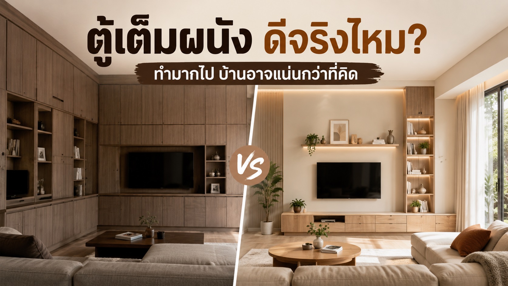 ตู้เต็มผนังดีจริงไหม ก่อนคุยกับบริษัทตกแต่งภายในบ้าน