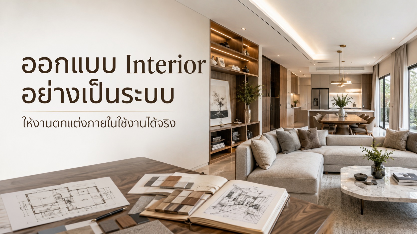 ออกแบบ Interior อย่างเป็นระบบ ให้งานตกแต่งภายในใช้งานได้จริง