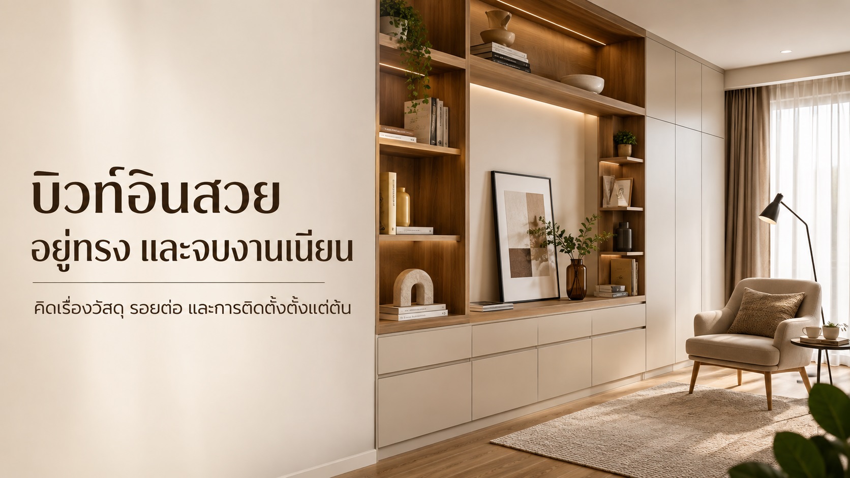 บิวท์อินไม่ปริไม่โก่ง ต้องเผื่อการขยับของวัสดุอย่างไร