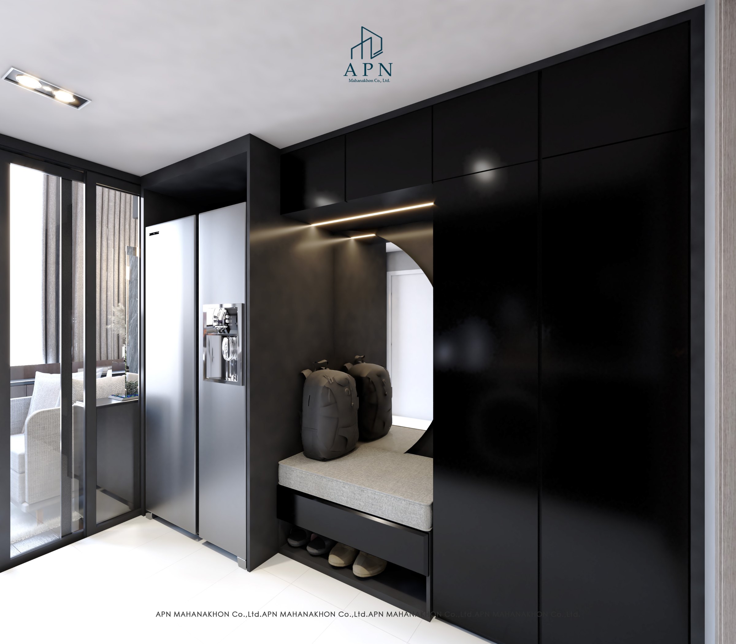 บริษัทรับออกแบบบ้านและคอนโด Knightsbridge Space Ratchayothin โดย APN