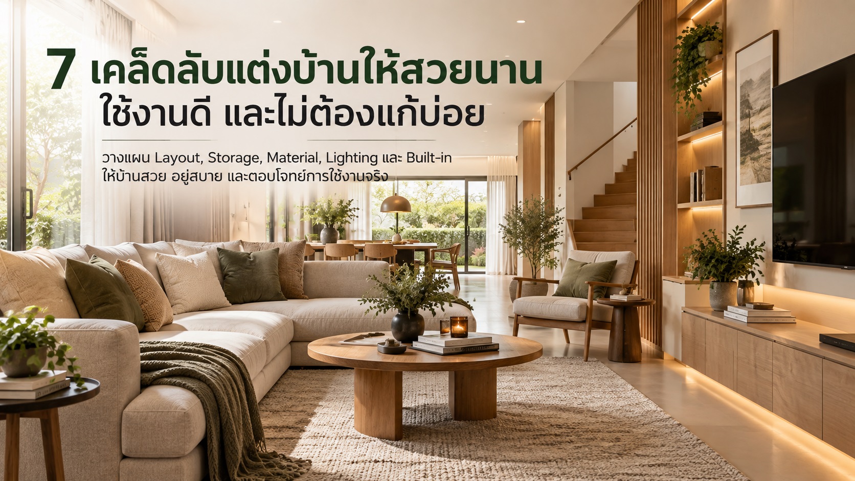 7 เคล็ดลับแต่งบ้านให้สวยนาน ใช้งานดี และไม่ต้องแก้บ่อย