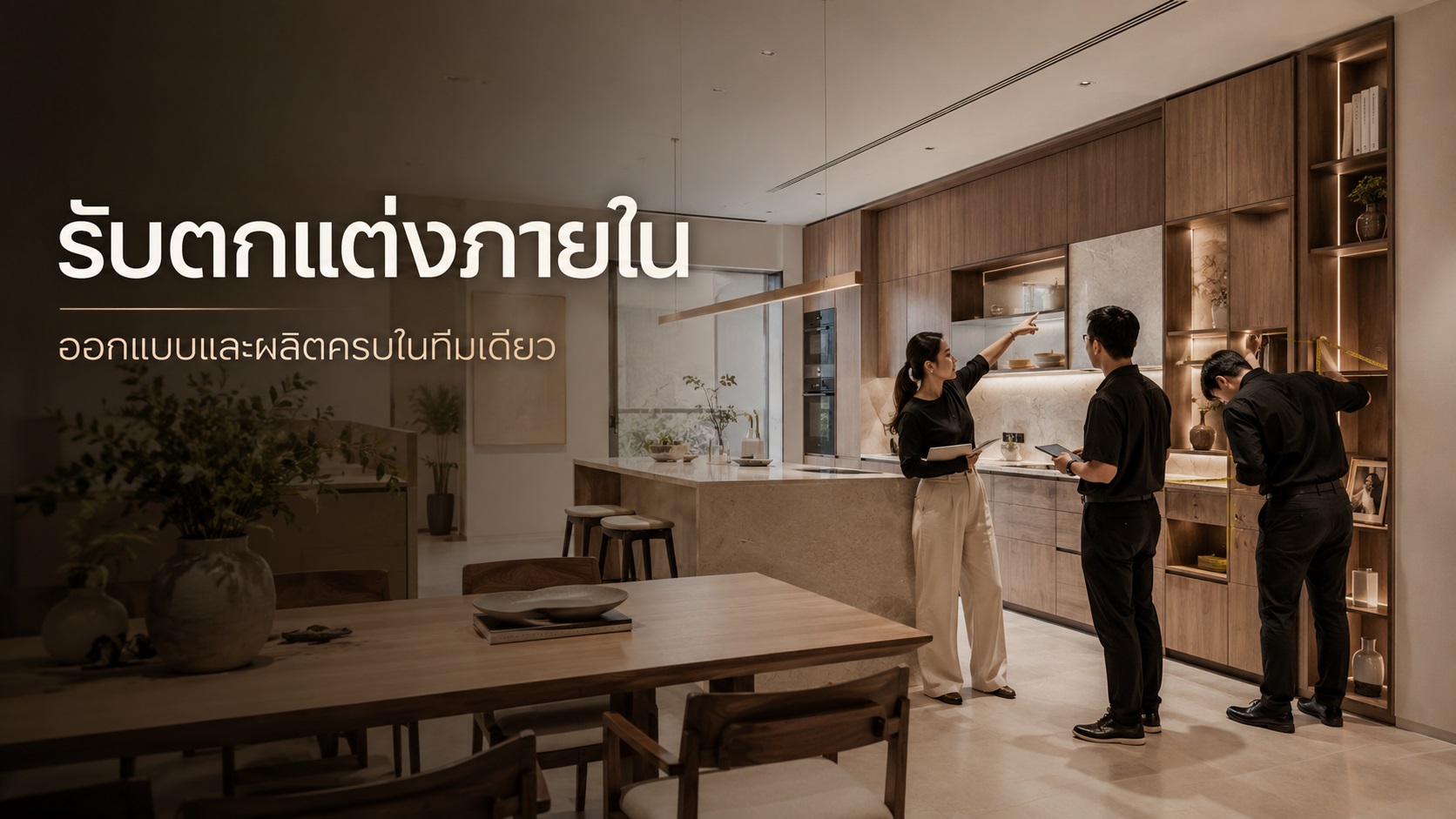 รับตกแต่งภายใน พร้อมทีมออกแบบและผลิตครบวงจร