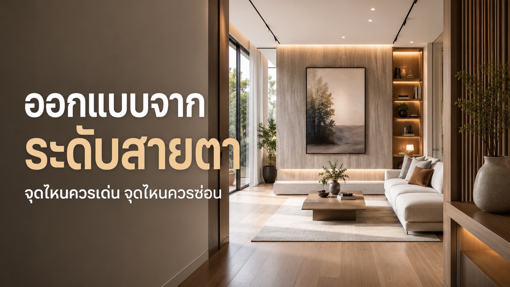 ออกแบบตกแต่งภายในจากระดับสายตา จุดไหนควรเด่น จุดไหนควรซ่อน