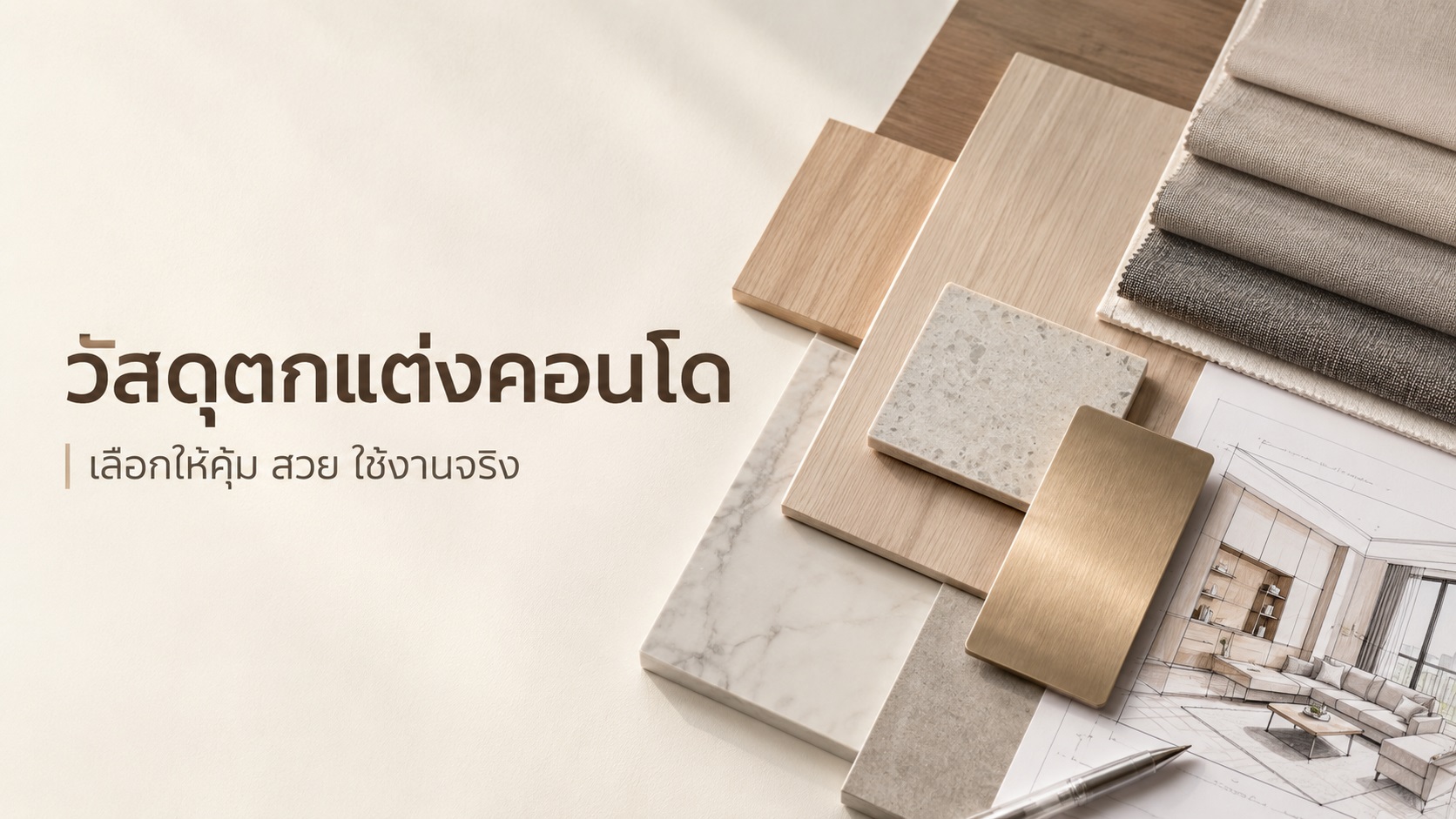 รับ ออกแบบ คอน โด ตกแต่ง ภายใน เลือกวัสดุให้คุ้ม
