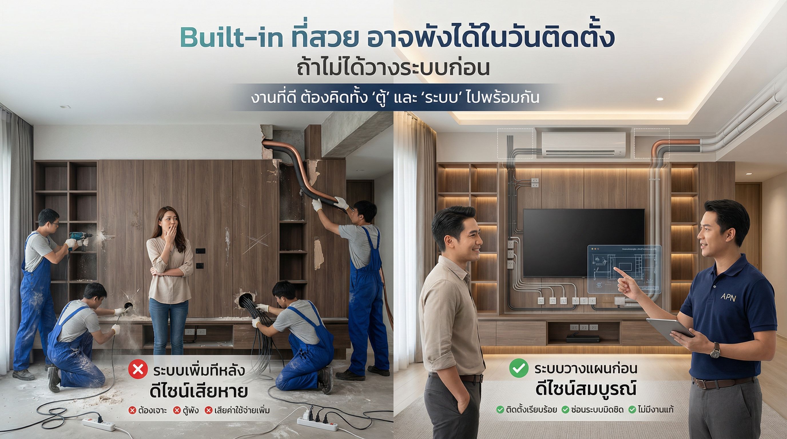 ลำดับขั้นตอนการทำ Built-in ที่ถูกต้อง (ลดปัญหาหน้างาน + คุมงบไม่บาน)