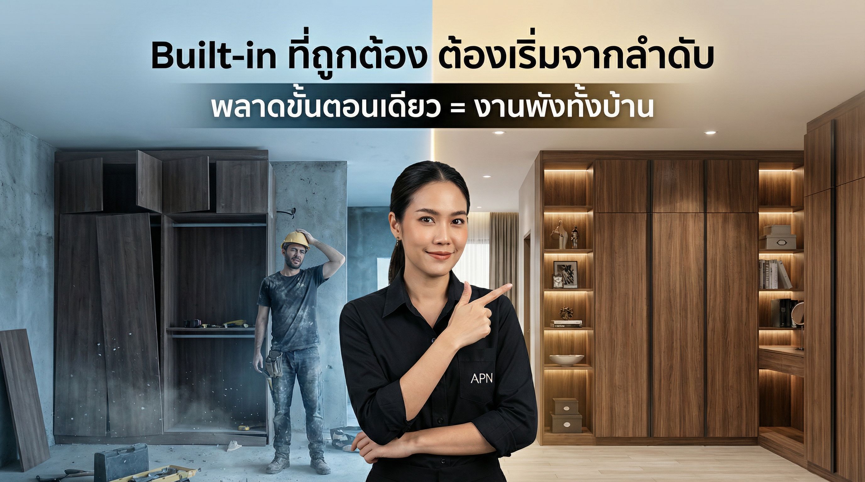 ลำดับขั้นตอนการทำ Built-in ที่ถูกต้อง (ลดปัญหาหน้างาน + คุมงบไม่บาน)