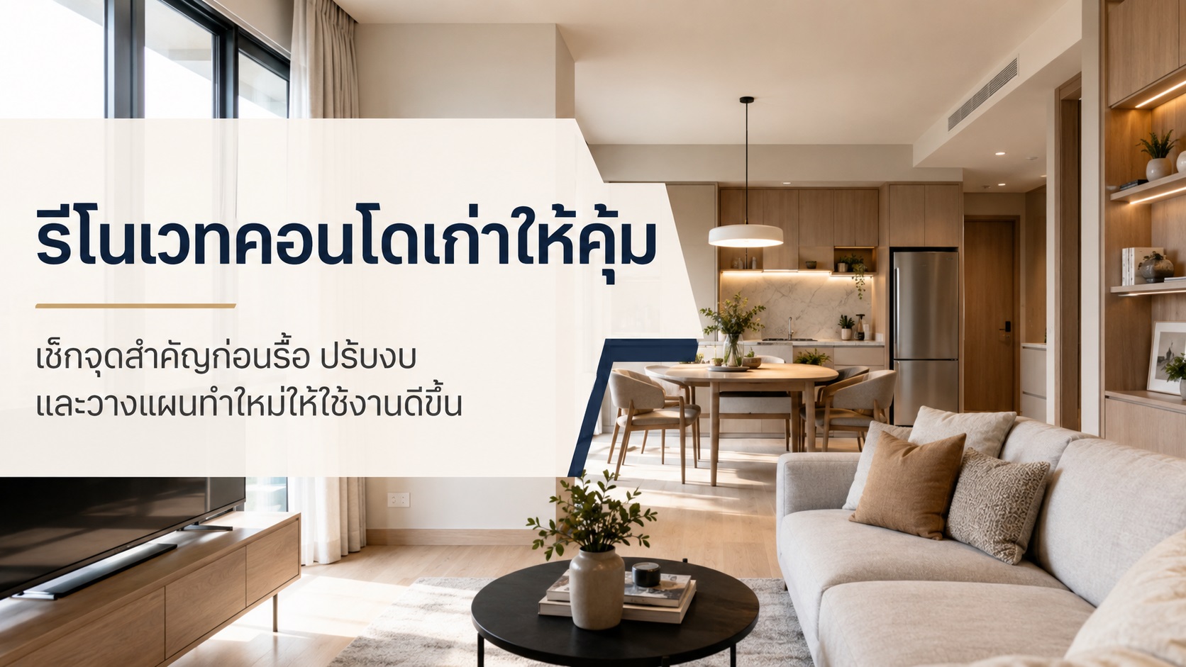 รีโนเวทคอนโดเก่าให้คุ้ม ต้องเช็กอะไรบ้างก่อนรื้อและทำใหม่