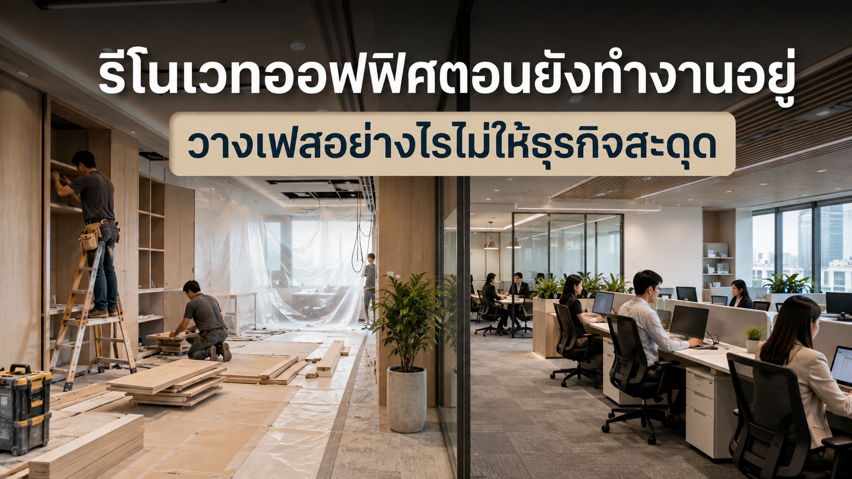 รีโนเวทออฟฟิศตอนยังทำงานอยู่ วางเฟสอย่างไรไม่ให้ธุรกิจสะดุด