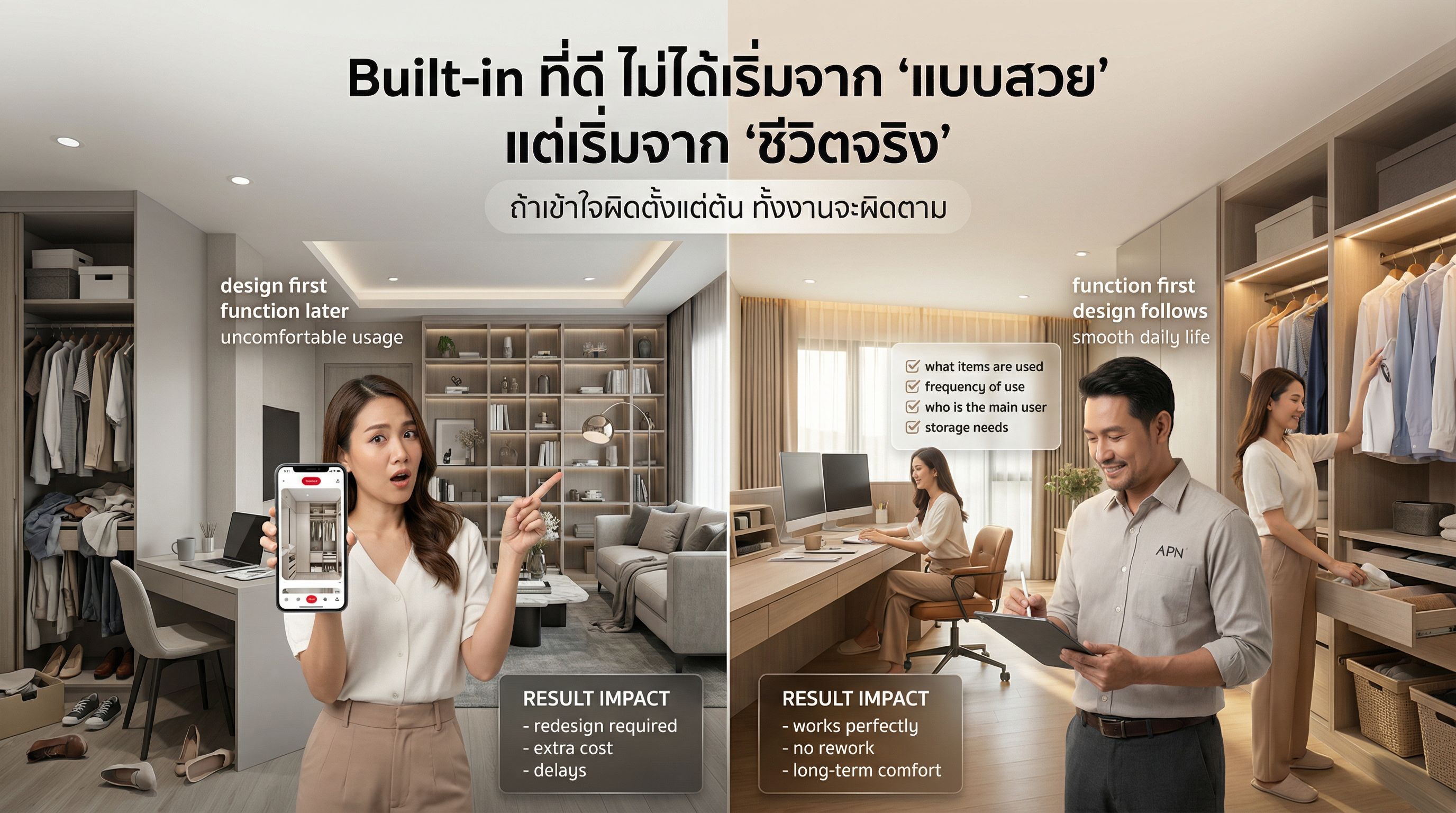 ลำดับขั้นตอนการทำ Built-in ที่ถูกต้อง (ลดปัญหาหน้างาน + คุมงบไม่บาน)