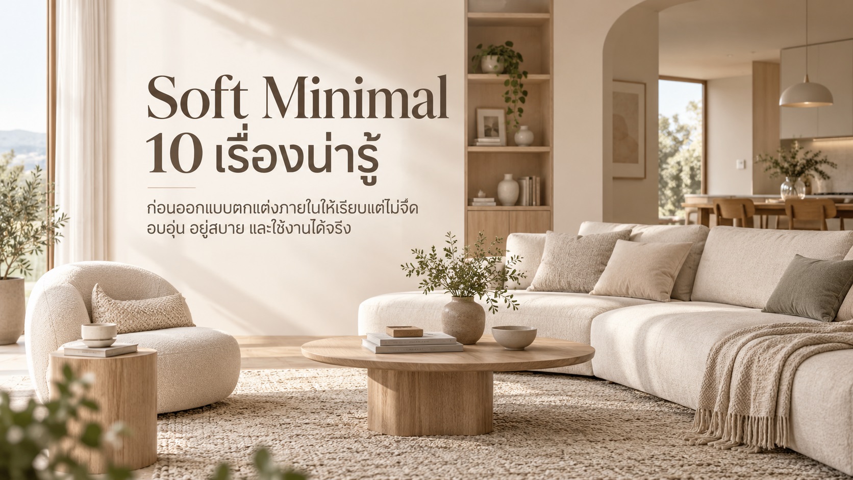 Soft Minimal 10 เรื่องน่ารู้ ก่อนออกแบบตกแต่งภายในให้เรียบแต่ไม่จืด