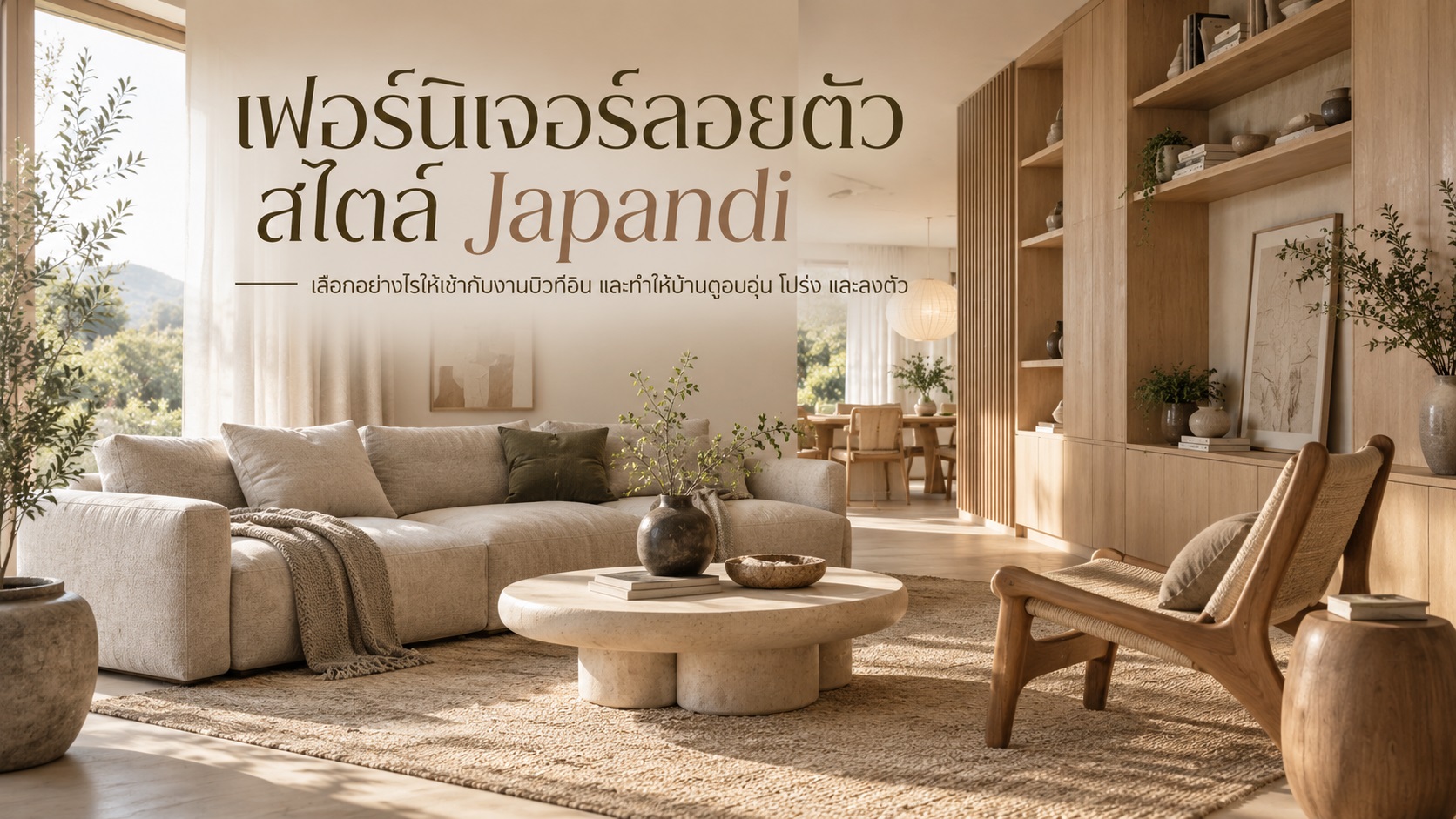 เฟอร์นิเจอร์ลอยตัวสไตล์ Japandi เลือกอย่างไรให้เข้ากับงานบิวท์อิน